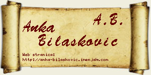 Anka Bilašković vizit kartica